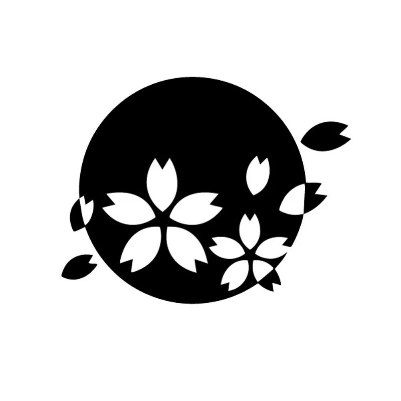 

Car Sticker In Funny Flower Japanese Windows PVC Waterproof and Suntan Black/silver 14.9x11.6cm