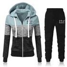 Костюм спортивный женский весенний из толстовки на молнии с длинным рукавом и штанов