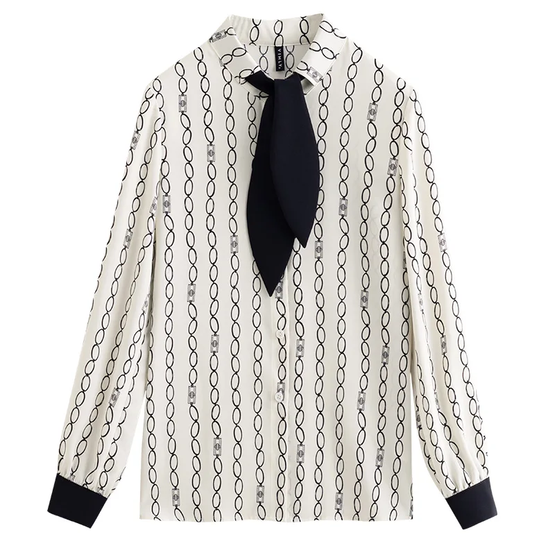 

temperament New small product stand collar shirt women s loose long sleeve retro style shirt