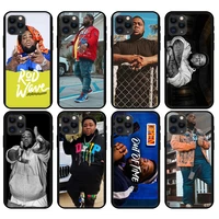 Black tpu case for iphone 2020 plus mini pro MAX back cover rod wave