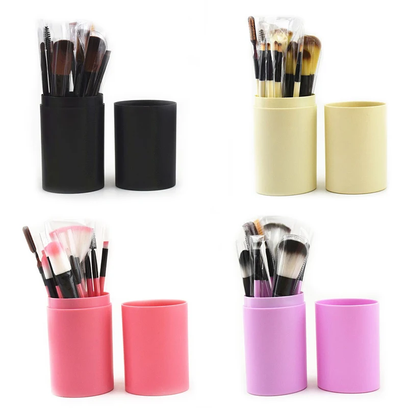 Pro 12 шт./компл. кисти для макияжа глаз Набор теней карандаш бровей Румяна