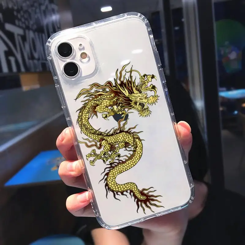 

dragon chinese cool Phone Case Transparent soft For iphone 5 5s 5c se 6 6s 7 8 11 12 plus mini x xs xr pro max