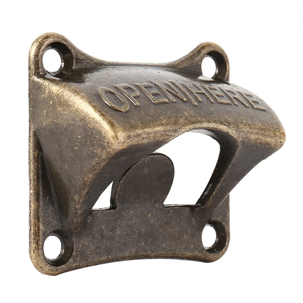 

Vintage Bronze Wall Mounted Wine Opener for Beer Soda Glass Cap Bottle Opener Kitchen Accessories Supplies Bar Gift Zinc Alloy