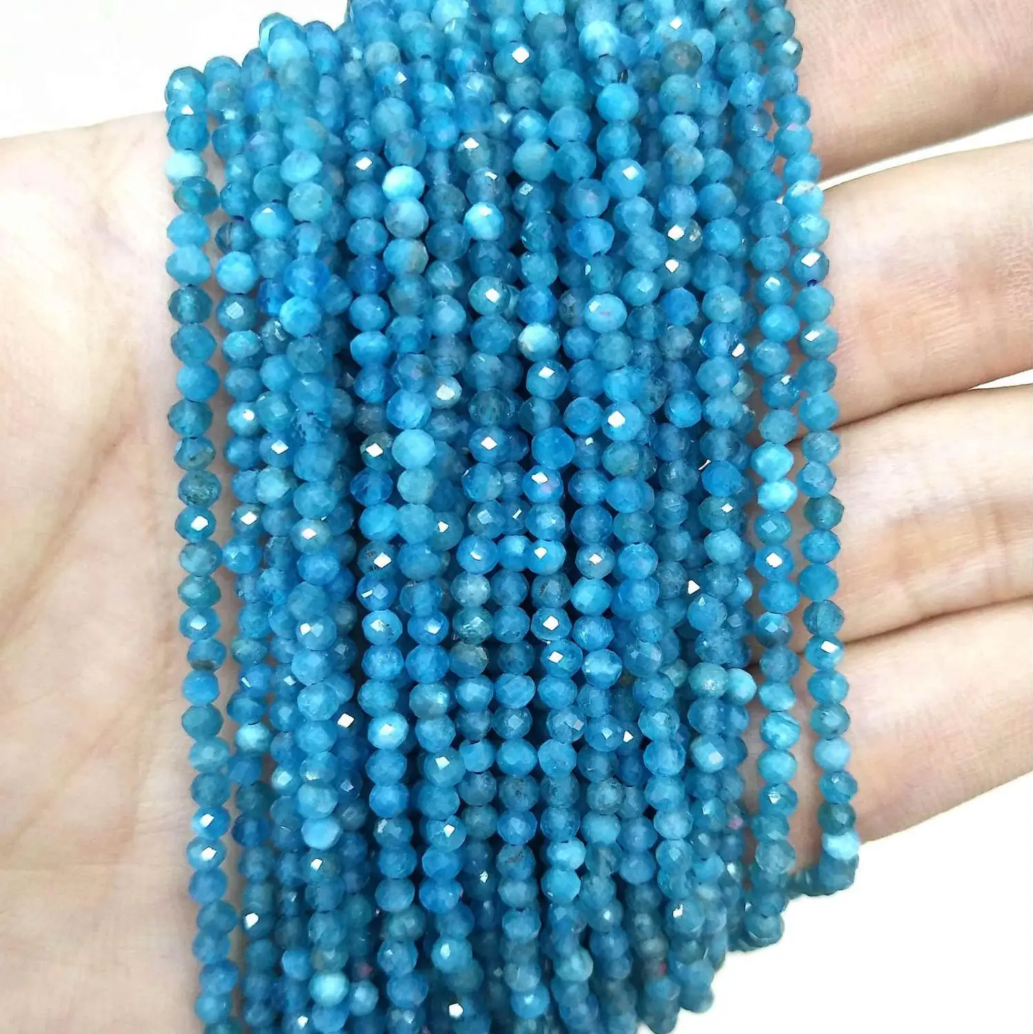 Apatite Граненые 2 мм бусины из натурального камня розовый кристалл кварца лазурит Агаты драгоценные камни бусины для самостоятельного изготовления ювелирных изделий браслет ожерелье - Цвет: Apatite