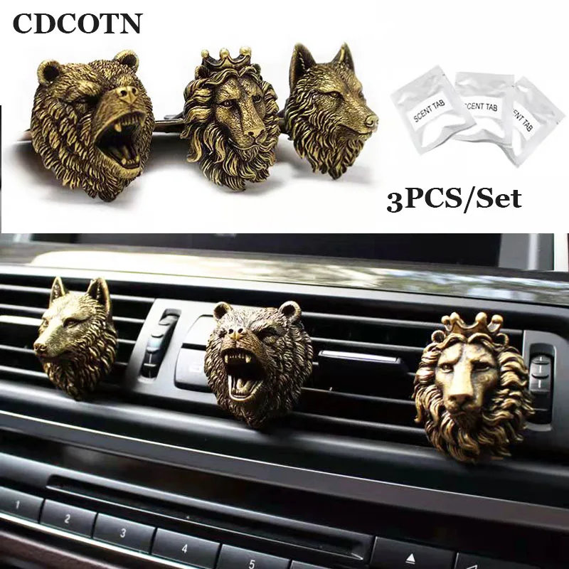 

Освежитель воздуха для автомобиля, освежитель воздуха из смолы, в виде зверя, украшение для салона автомобиля, клипса с ароматом для кондици...