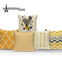 nordic simple cushions case yellow stripe home decorative pillow cases line cushion covers pillows covers sofa bed cushion cover