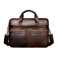 mens briefcase updated first layer cowhide leather handbags genuine leather male laptop bag men shoulder bag for business man