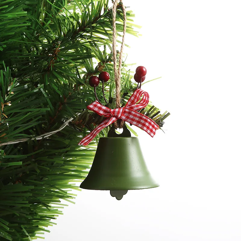 2 piezas de decoraci&oacute;n de &aacute;rbol de Navidad de hierro forjado pintado con campanas grandes y hermosa Granja, adornos de bolas de decoraci&oacute;n navide&ntilde;a-2