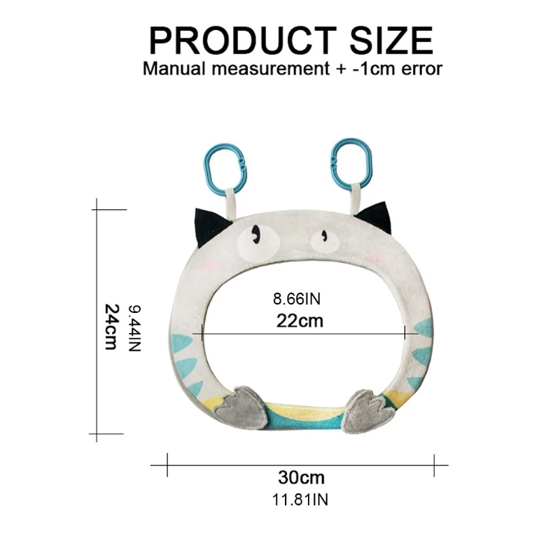 Espejo de coche con dise&ntilde;o de dibujos animados para beb&eacute;, espejo de coche duradero con dise&ntilde;o suave, para juego de beb&eacute;s, probado, divertido, regalos para ni&ntilde;os peque&ntilde;os, A2UB-5