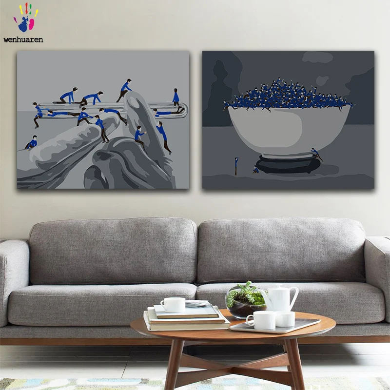 DIY картинки для раскраски по номерам с цветами синяя маленькая кантри креативная