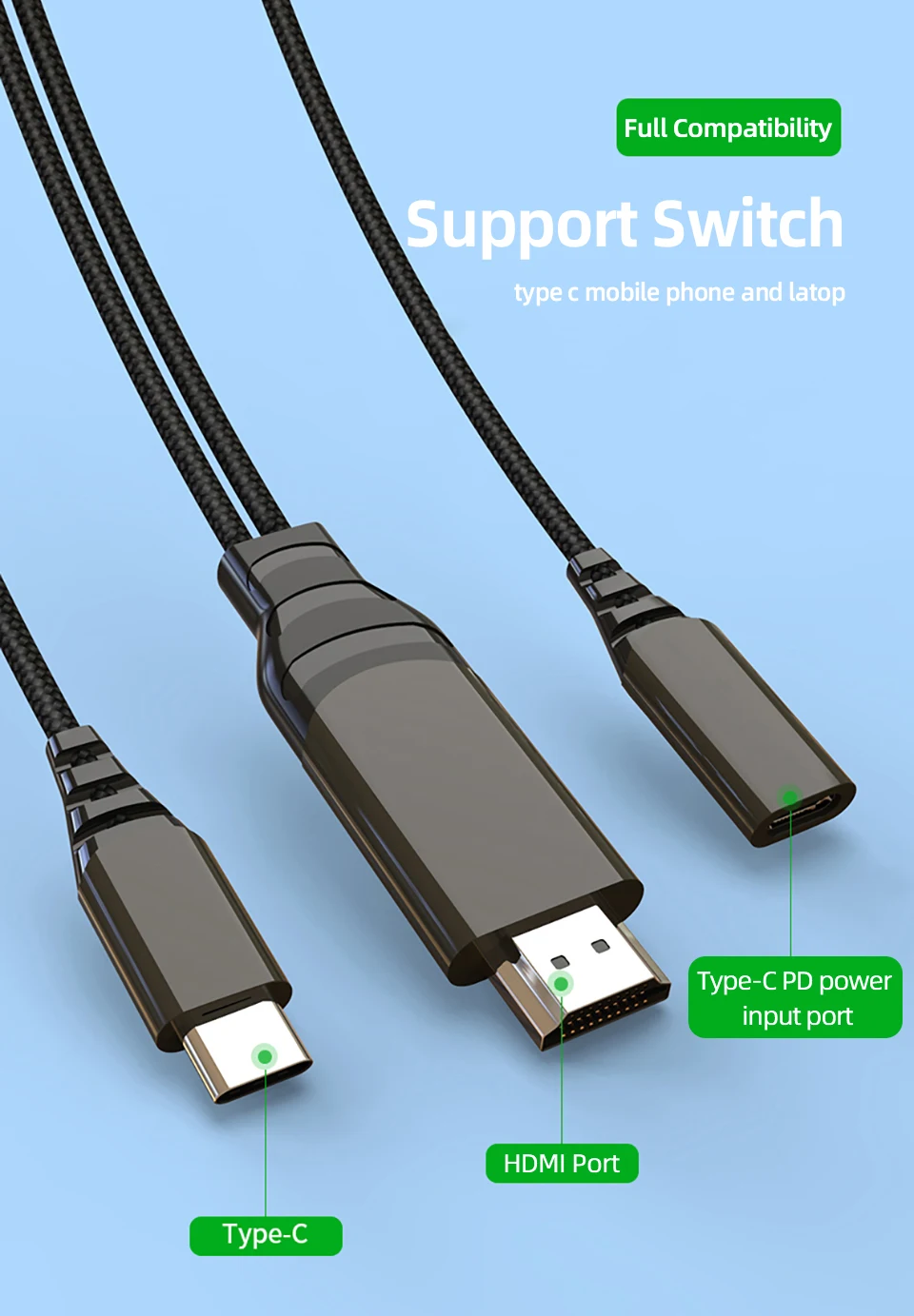 Адаптер для Nintendo Switch Hdmi 4K UHD TV видео проектор Hd ТВ адаптер 2 в 1 кабель конвертер
