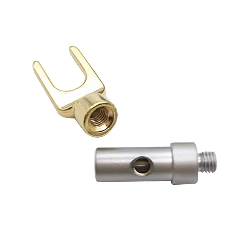 

Hot Sales 4mm Y/U Type Spade Fork Banana Plug Audio Speaker Cable Wire Connector Adapter