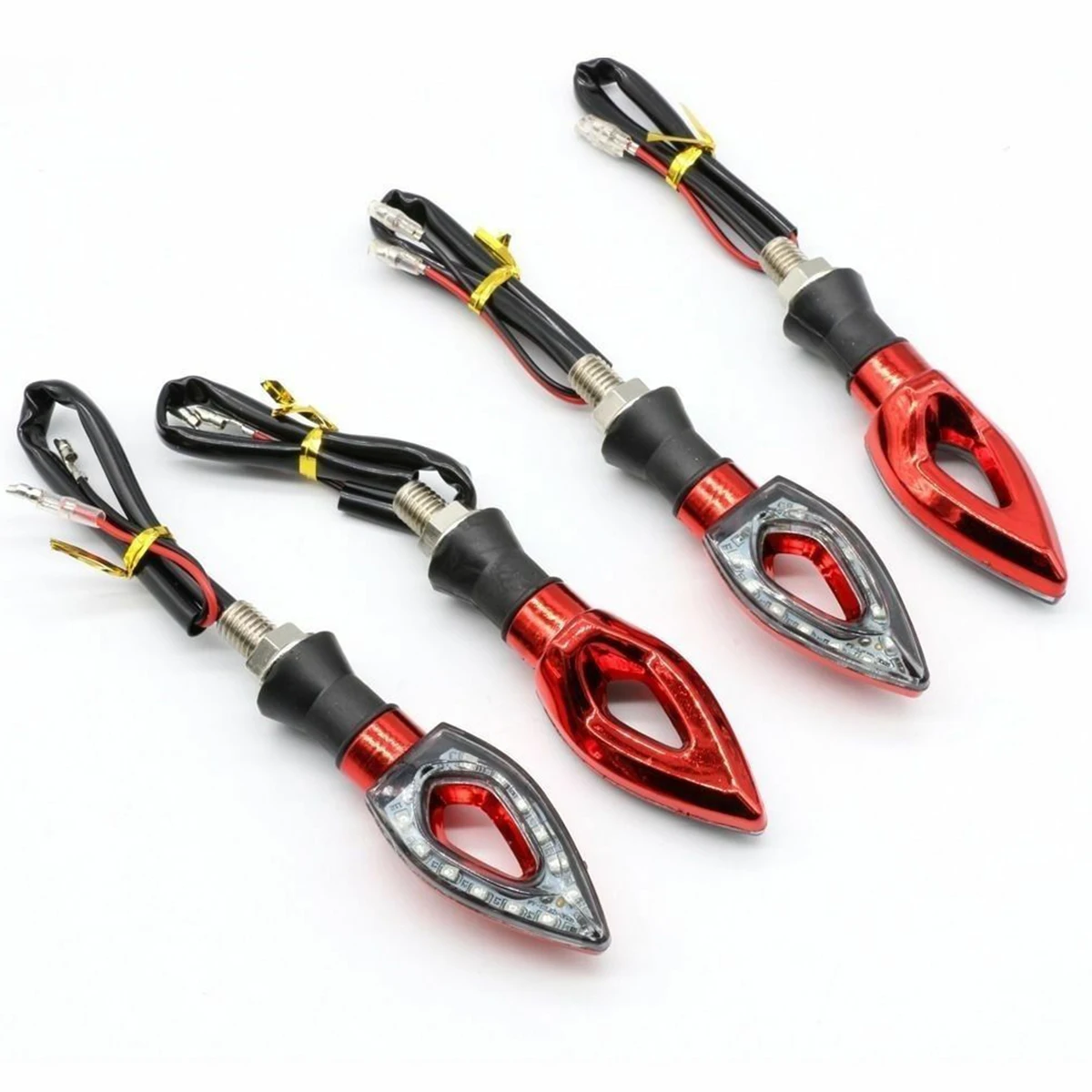 Универсальный 12В 4 шт. Янтарный светодиодный индикатор поворота мотоцикла