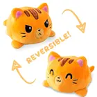 Забавная двухсторонняя кошка, милая двухсторонняя переворачивающаяся кошка, плюшевая двухсторонняя флип-кукла, милые игрушки