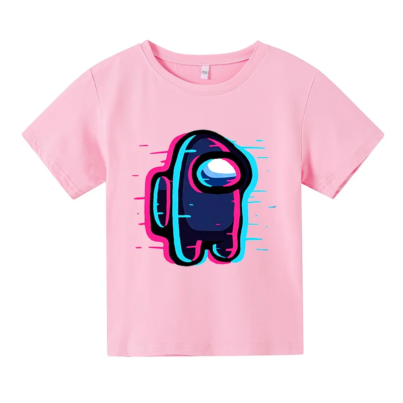 

Cartoon T-shirt Boys clothes for girls Kawaii Impostor Graphic Tees Unisex Fashion Hot Game T Shirt Kids Summer Top