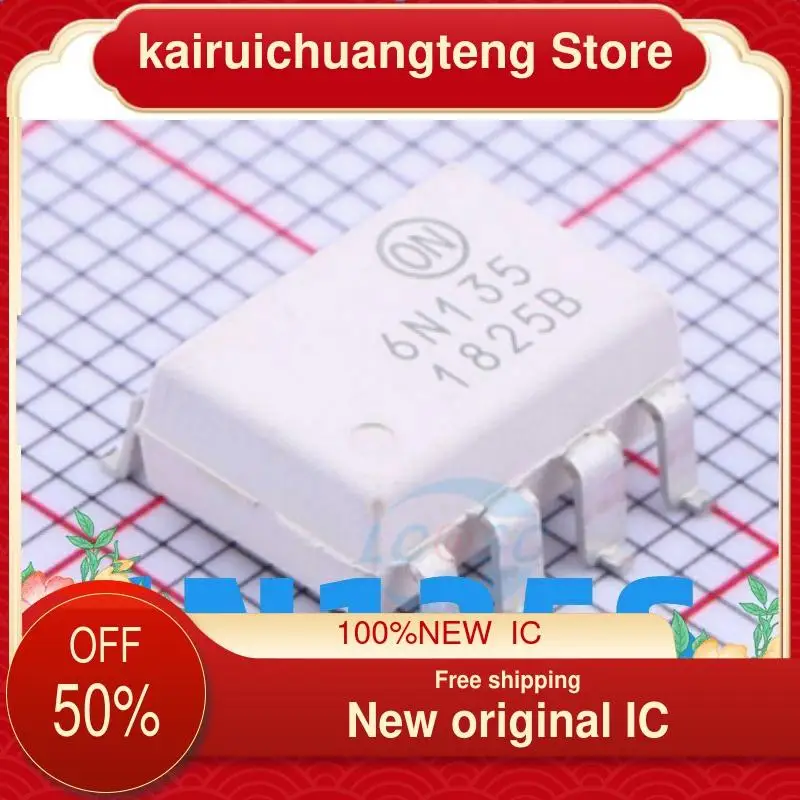 

10-200PCS 6N135 6N135S HCPL-6N135 A6N135 SOP8 New original IC