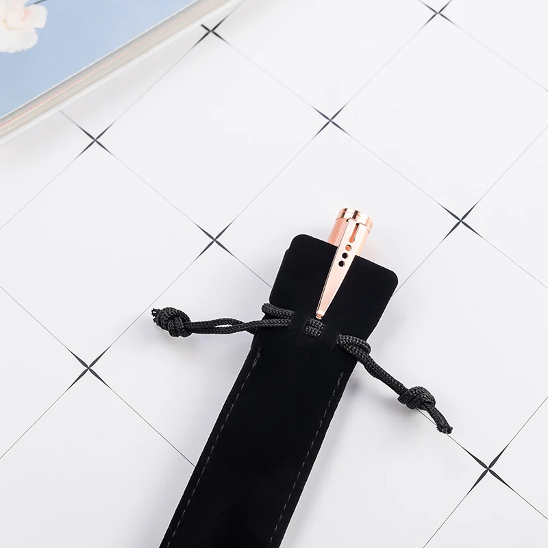 Пенал бархатный на шнурке для ручек маленький тканевый чехол хранения