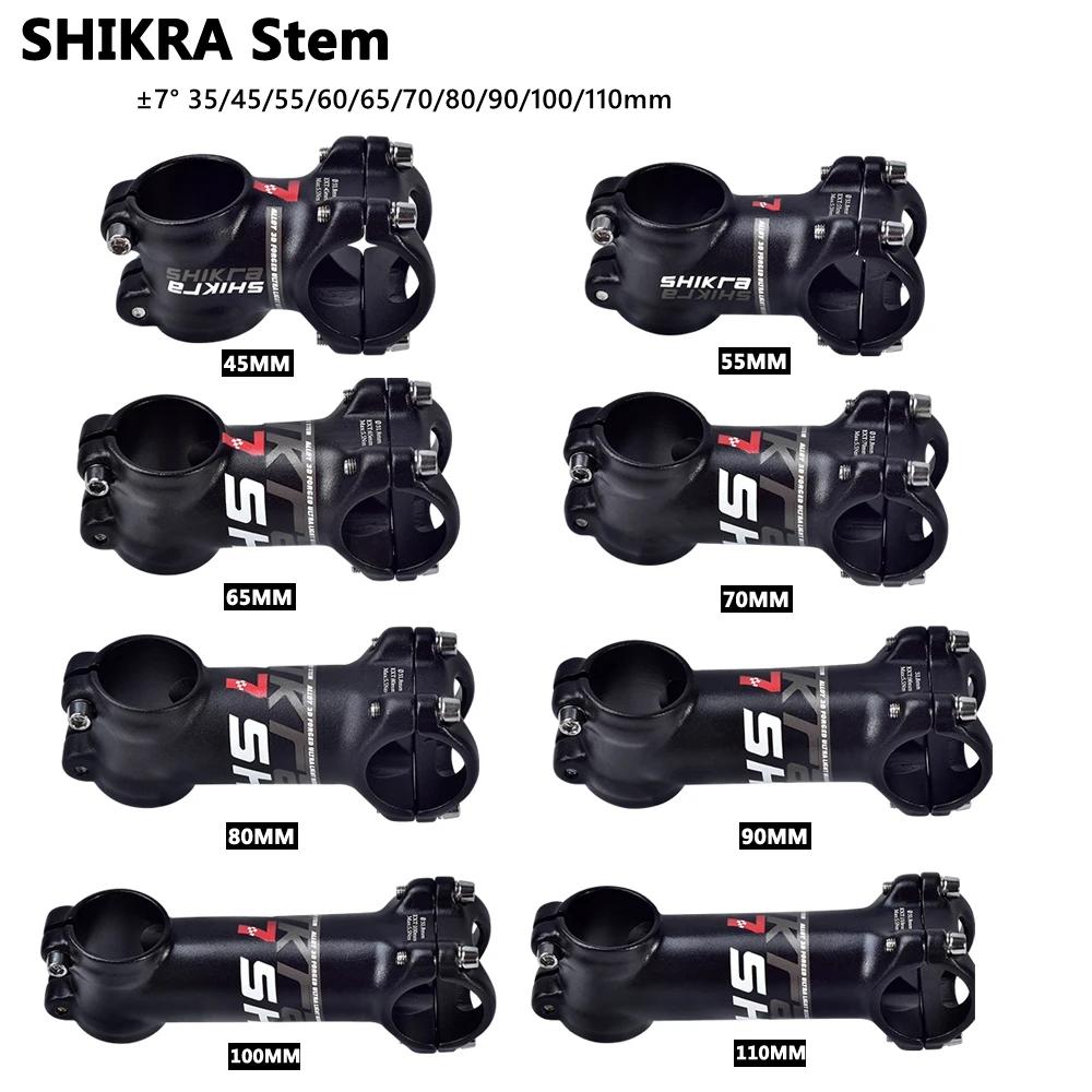 Ствол руля для горного велосипеда SHIKRA 31 8 мм 7 градусов 35/45/55/60/65/70/80/90/100/110