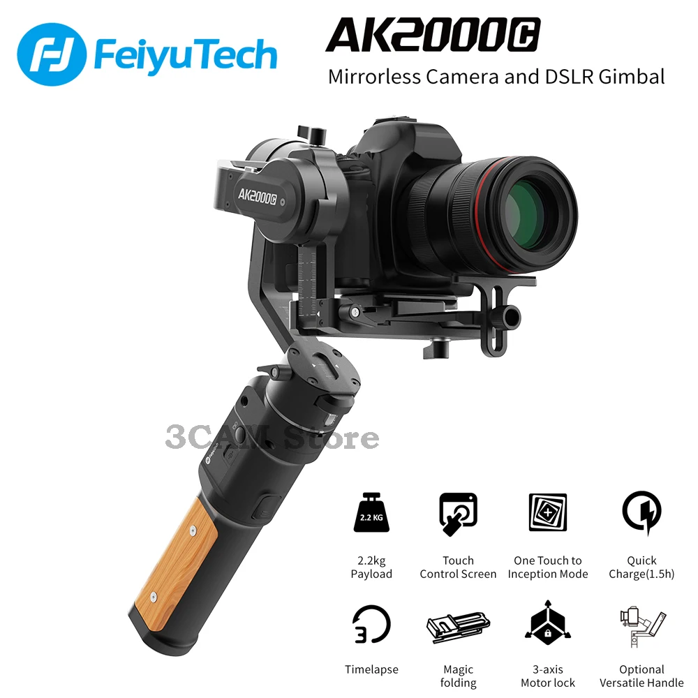 Б/у Feiyutech Feiyu AK2000C стабилизатор 3 оси Камера шарнирный для камеры GoPro складной Release