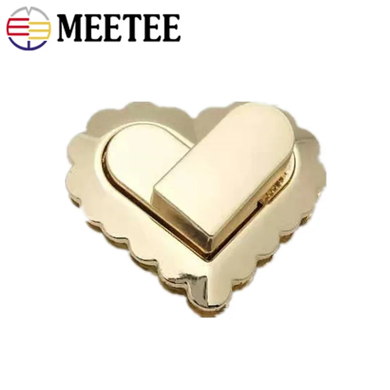 Meetee 5/10 шт 38x42мм металлический замок из сплава застежка в форме сердца