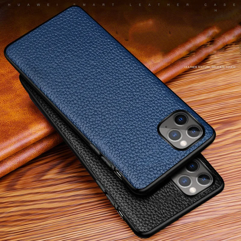 Чехол для iPhone 11 Pro Max Роскошный чехол задняя крышка из натуральной кожи X XR XS 7 8 plus