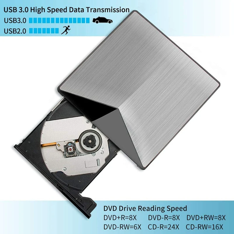CD DVD проигрыватель внешний привод USB 3 0 Тип C для ноутбуков Windows Linux |