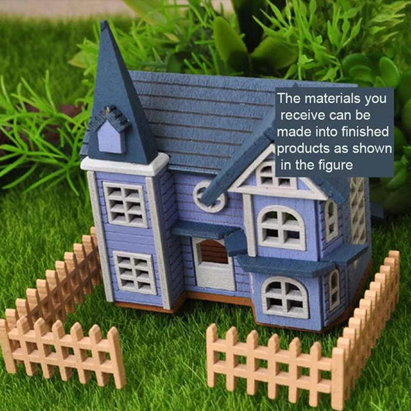 Fairytale Town House DIY Mini Wooden Dolls Miniature Accessories Handicraft Building Assemble Toy Crafts Furniture Kits | Игрушки и