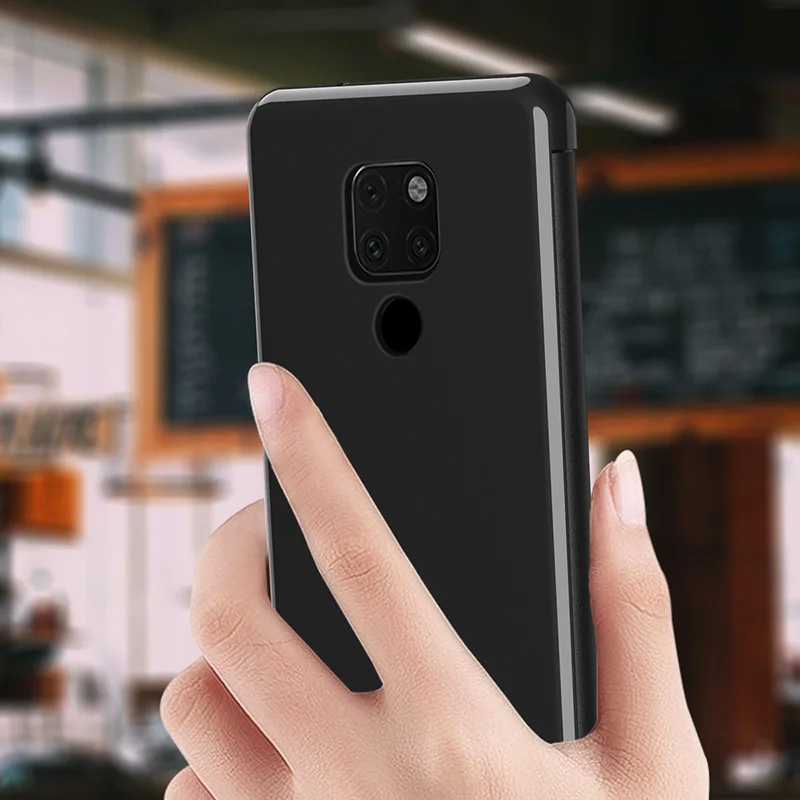 Умный зеркальный флип чехол BoeYink для Huawei P30 Pro Lite из искусственной кожи Mate 20 Pro/Mate