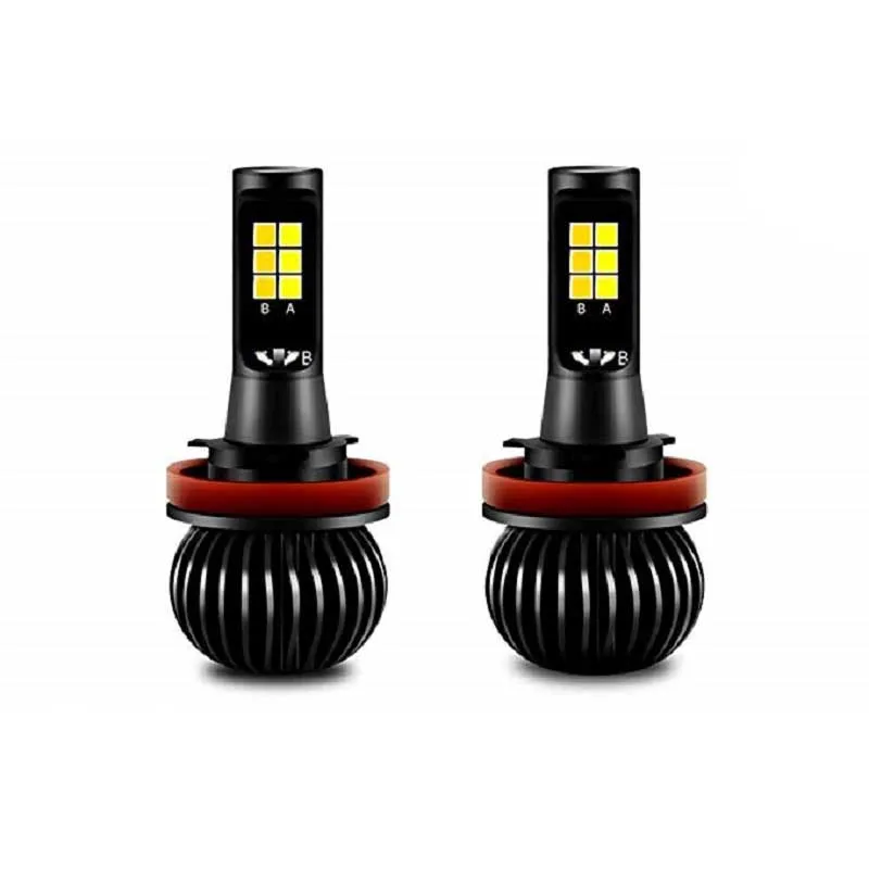 2 шт., противотуманная фара, светодиодный автомобильный светильник H8 H11Bulb, двойной цвет, автомобильный противотуманный светильник s 12 в 6000 К 3000 К, белый, желтый, янтарный, Дневной светильник для вождения