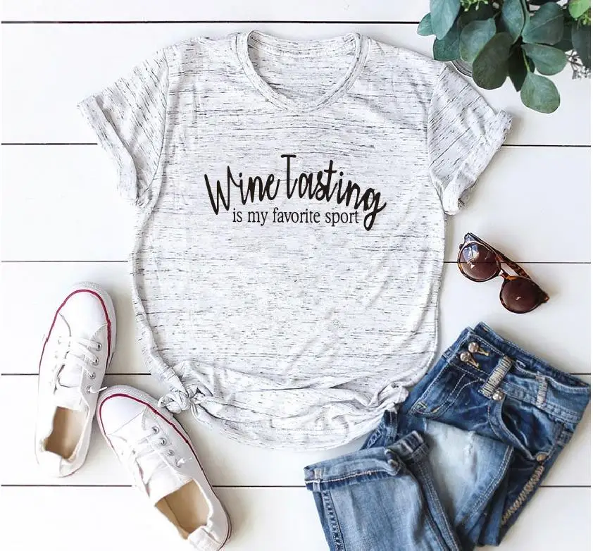 marble t black words Дегустация вина-это моя любимая Спортивная футболка Winery Tour Lover, женская модная повседневная футболка с коротким рукавом, большие размеры, Прямая поставка - Цвет: marble t black words