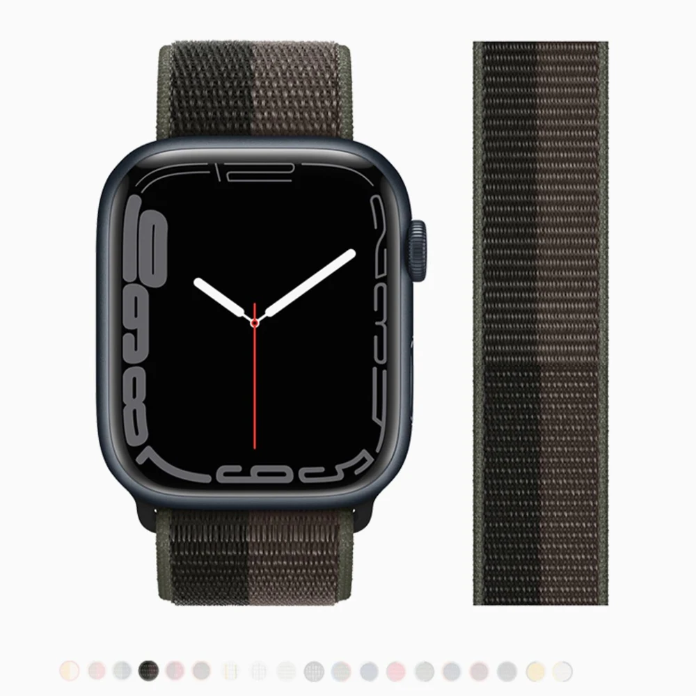 

Ремешок нейлоновый для apple watch band 41 мм 45 мм series 7 wiatch band 38 мм 42 мм 44 мм, браслет для наручных часов correa 3 4 5 6 SE