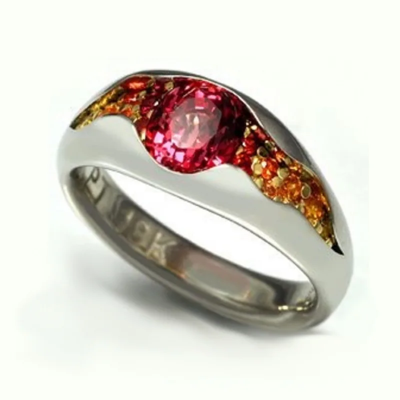 

Fashion Jewelry Rings, Rose zircon ring,