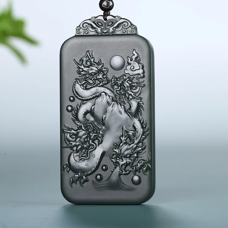 Прямая поставка Hetian Нефритовый дракон Гуаньинь ожерелье кулон ювелирные изделия