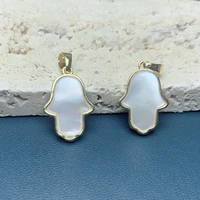 2021 new hand of fatima pendants sea shell hamsa charm for jewerly making diy earrings necklace accessories