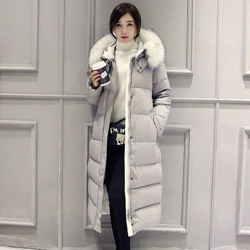 2019 парки базовые зимние пуховые куртки женские Дамские размера плюс длинные