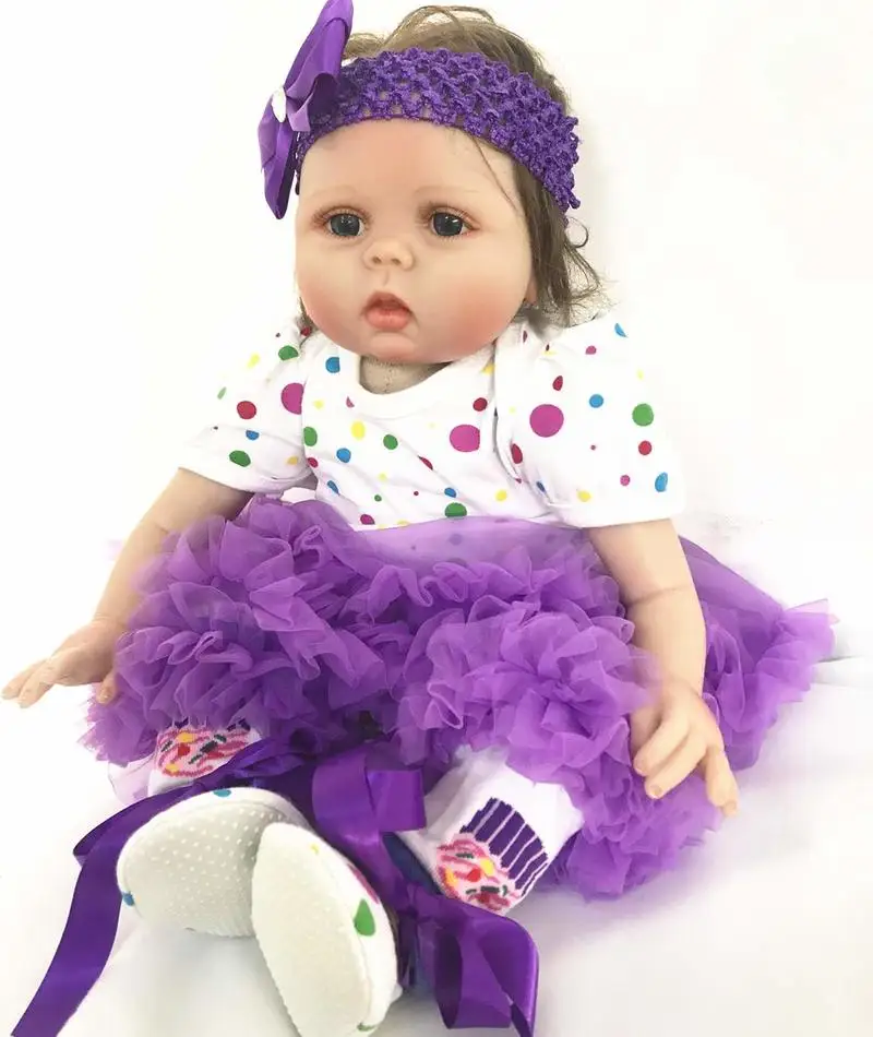 

Reborn Dolls Baby Clothes Outfits For 20"- 23" Reborn Doll Girl Baby Clothing Tutu Dress 4-Piece Sets Baby Doll Accessories