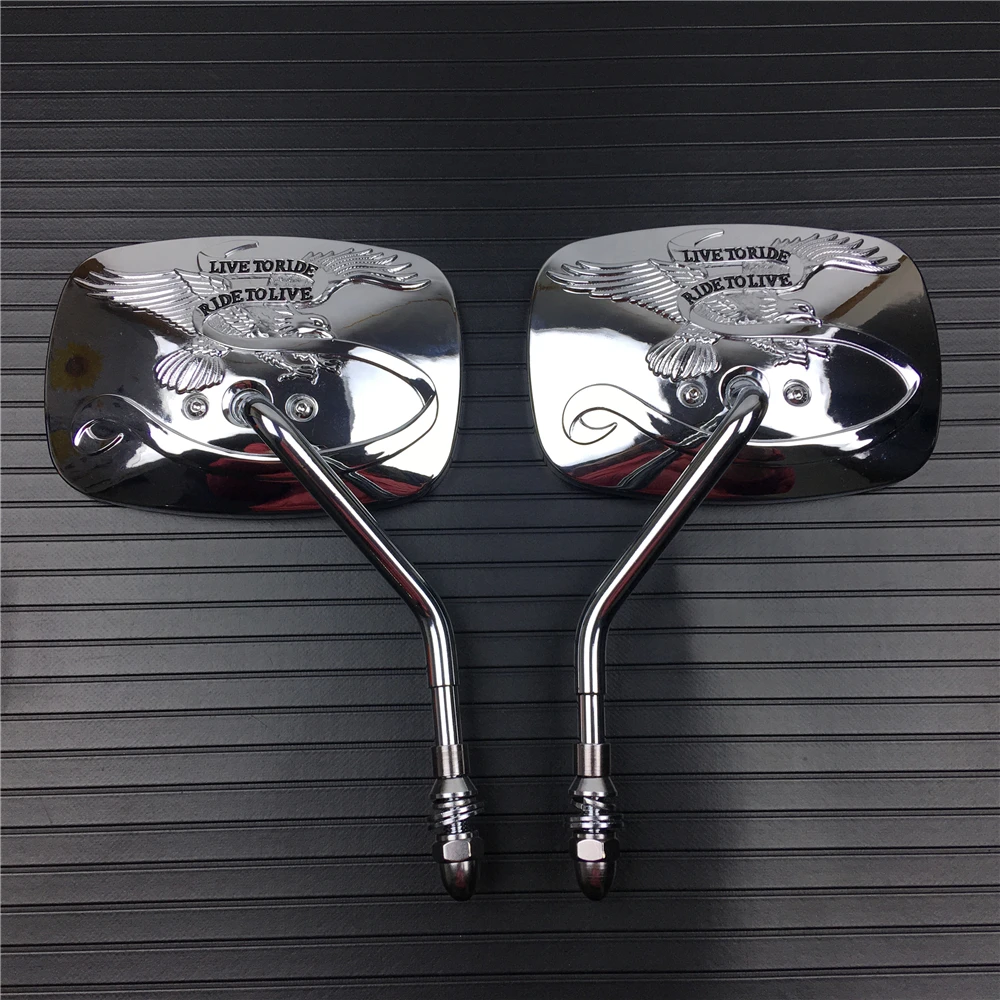 Мотоциклетные модифицированные металлические зеркала заднего вида с орлом для