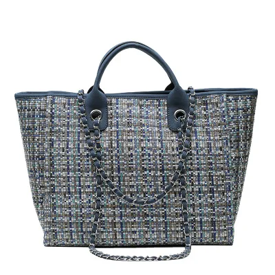 

Tamara 2021 New Korean Female Bag Hundred Simple Check Color Chain Bucket Bag Single Shoulder Messenger Large Bag