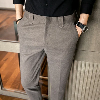 Мужские брюки формальные мужские облегающие для офиса Слаксы Ropa trajes vestir para hombre