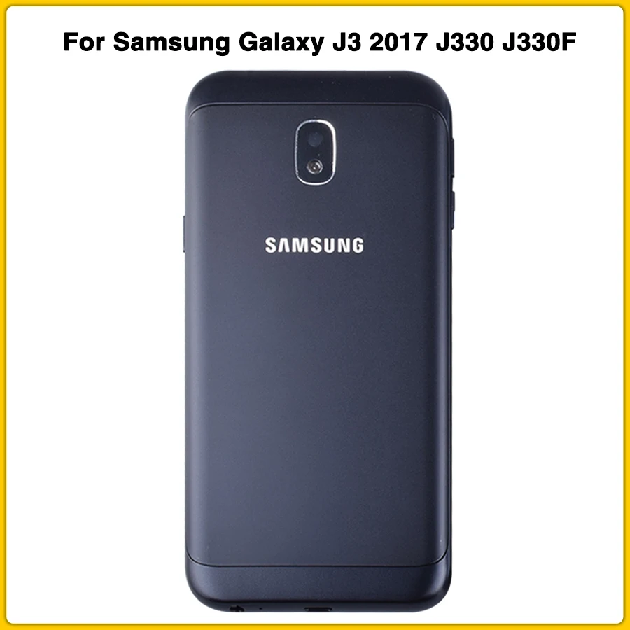 J330 полный корпус для Samsung Galaxy J3 J330 J330F батарея задняя крышка двери Корпус чехол кнопка ключ