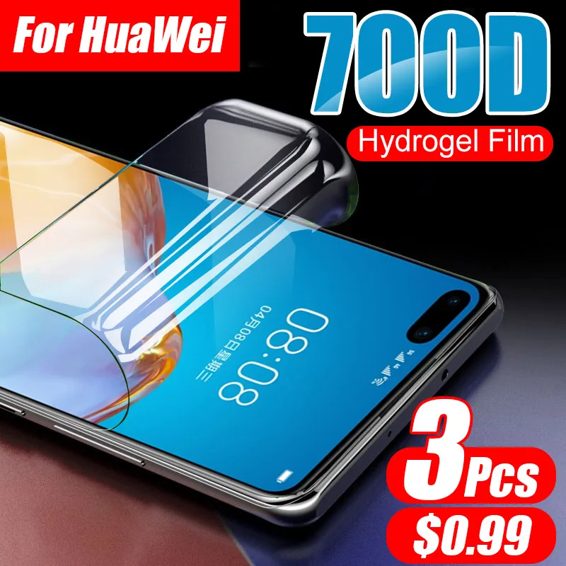 Гидрогелевая мягкая пленка для Huawei P10 P20 P30 Pro P40 Lite E Защитная экрана Mate 20 защитная
