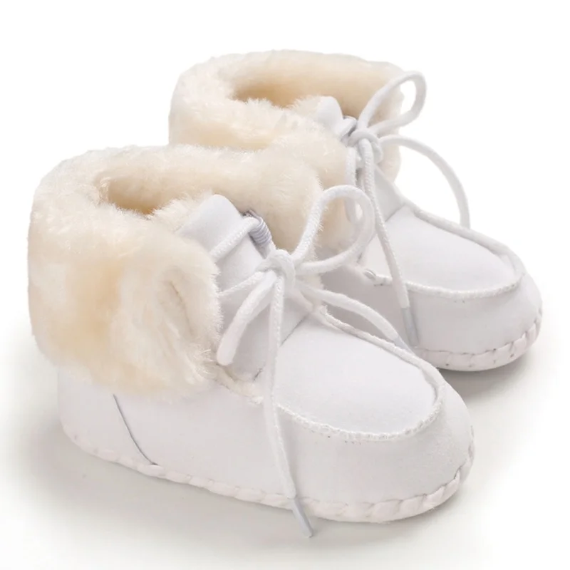 

New Baby Girl Boy First Walkers Baby Soft Soled Non-slip Footwear Warm Toddler Infant Crib Shoes Plush Shoes