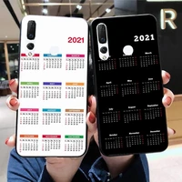 fashion 2021 calendar phone case huawei y6p y8s y8p y5ii y5 y6 2019 p smart prime pro