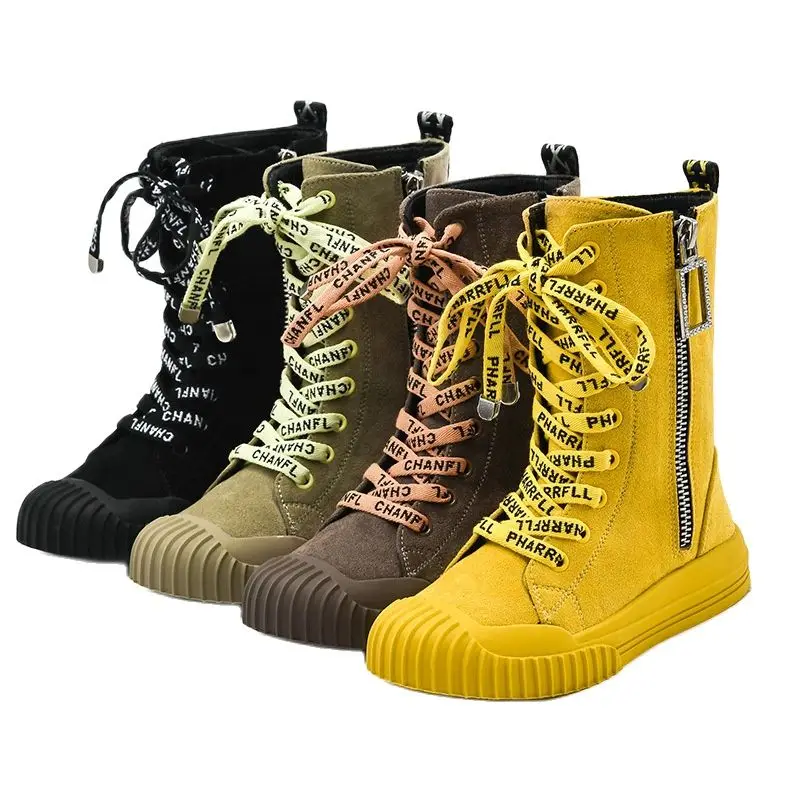 Полусапожки для девочек новинка осень зима 2020 детские ботинки в Корейском стиле