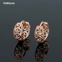 circular vintage pattern unusual earrings designed rose gold luxury quality jewelry fashion earrings for women 2022 luxury