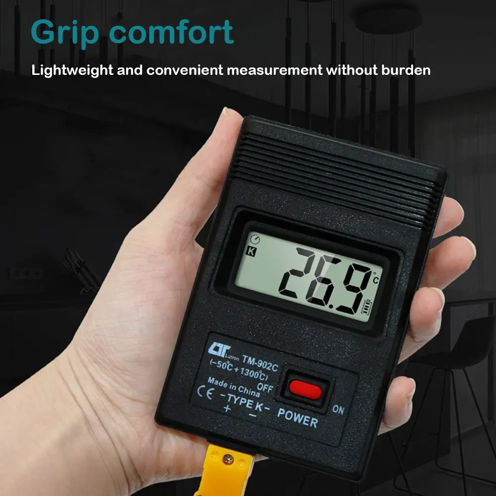 Цифровой термометр-тестер K-Type измеритель температуры датчик термопары