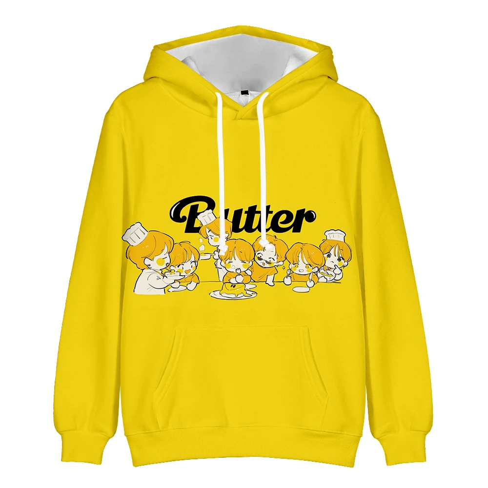 

Butter BTS Hoodies KPop Bangtan Boys New Albumn Butter Hoodie Pullovers Casual Clothing Style Oversized Hoodie