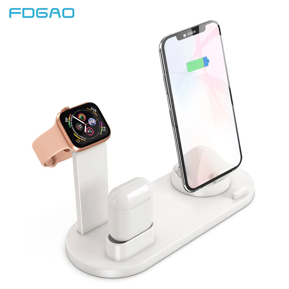 Док станция FDGAO для зарядки iPhone 11 Pro X XR XS MAX 8 7 6S|Беспроводные зарядные устройства| |
