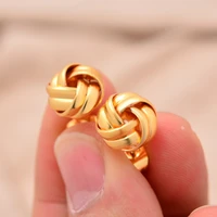 24k classic beautiful earrings stud for girlskids gold color infinity earrings ethiopia man girls jewelry arab gifts