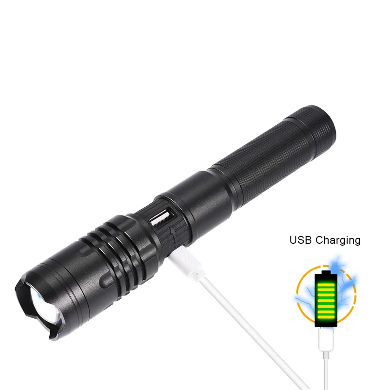 COBA 18650 светодиодный фонарь p50 с масштабируемым аккумулятором usb тактический новый
